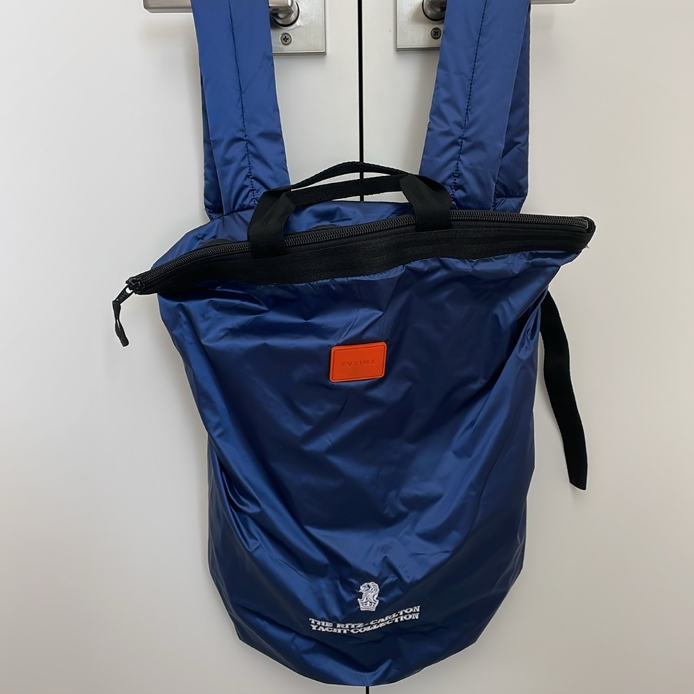 The Ritz Club Yacht Collection Blue Nylon backpack .